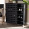 Baxton Studio Shirley Grey Finished 2-Door Shoe Storage Cabinet with Open Shelves 157-9561 - alternate 7